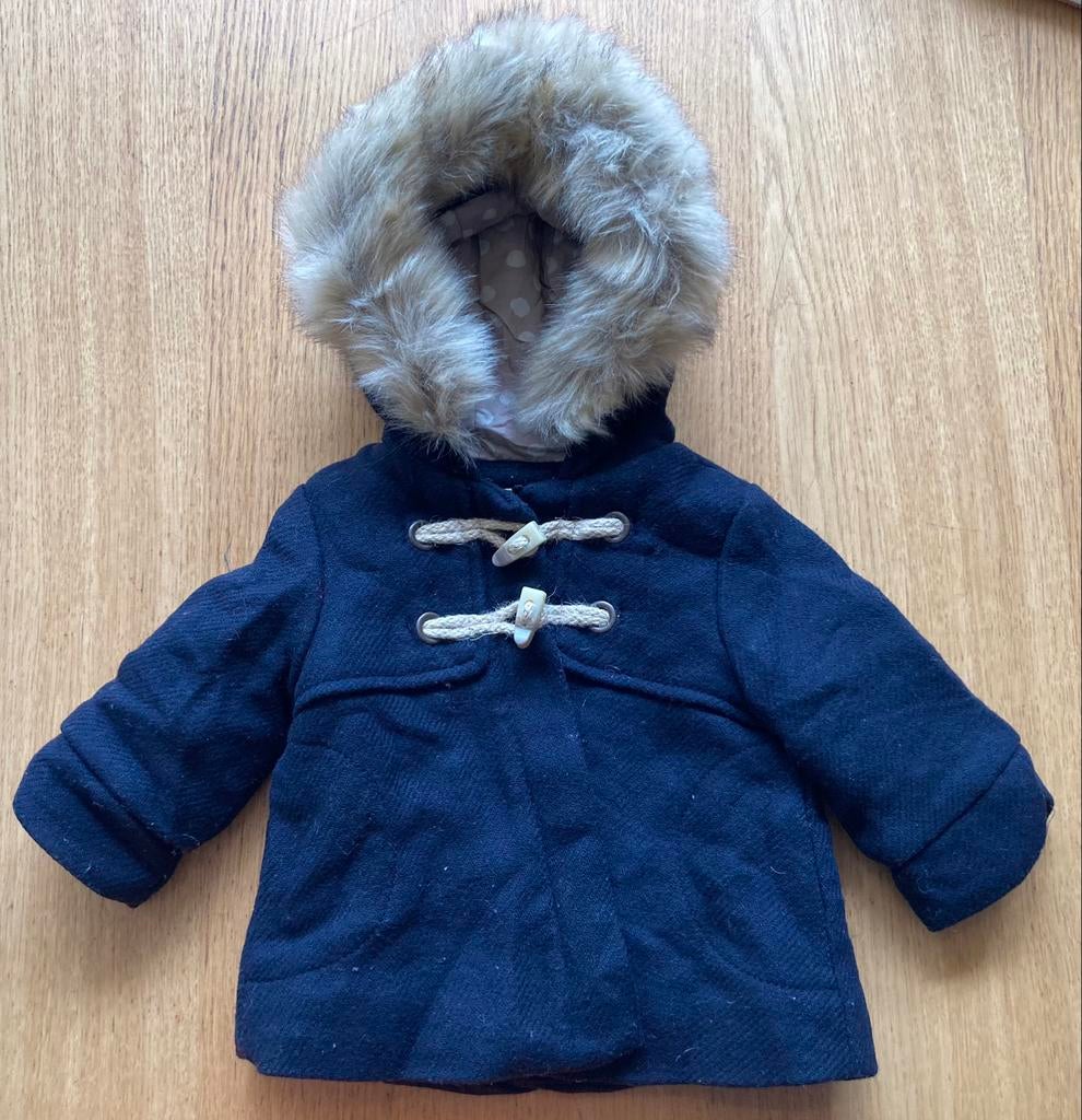 Manteau en laine Zara 6-9 mois, Kinderen en Baby's, Babykleding | Maat 74, Meisje, Ophalen of Verzenden, Zo goed als nieuw, Zara