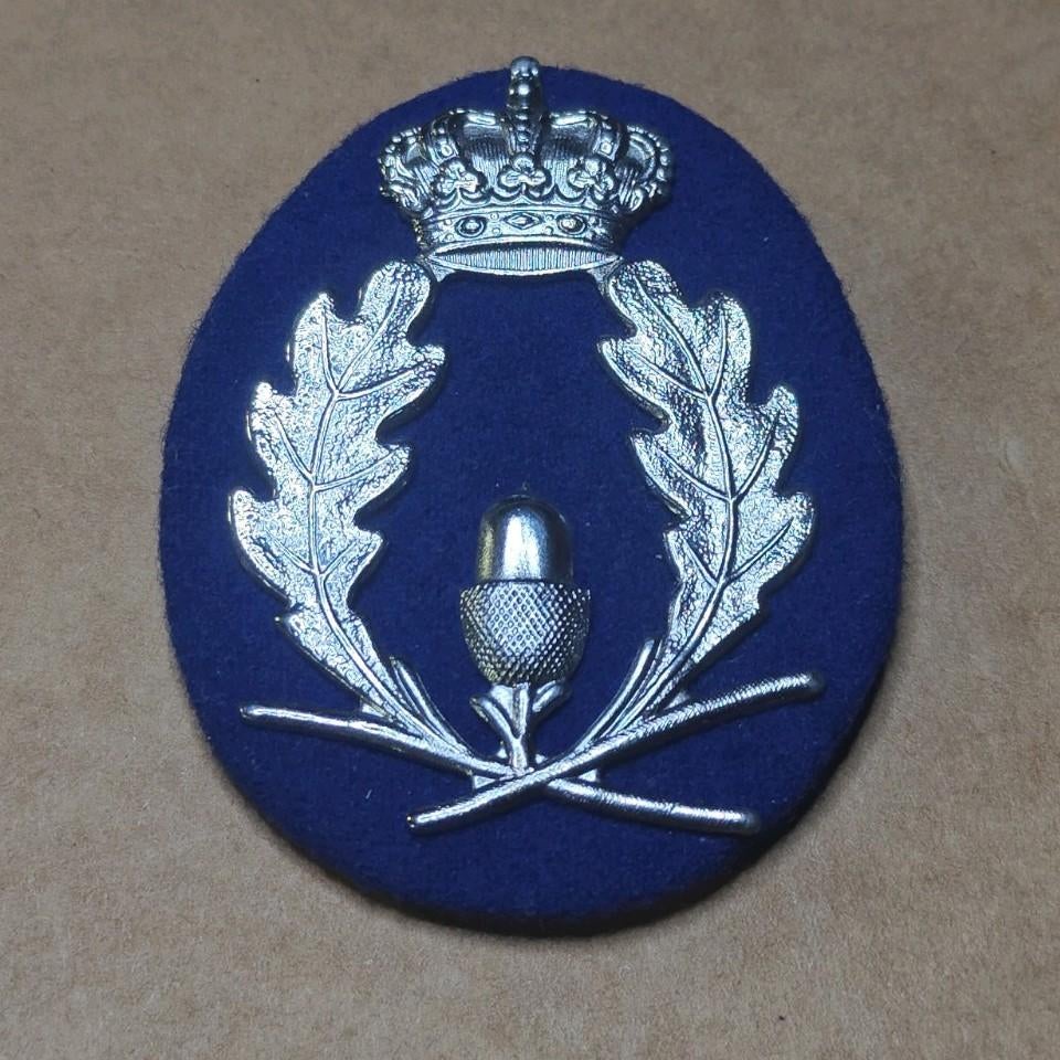 Badge de casquette de police rurale belge, Collections, Enlèvement ou Envoi, Emblème ou Badge