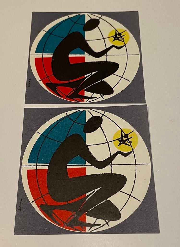 Lot de 2 vignettes Expo 58, Timbres & Monnaies, Enlèvement ou Envoi