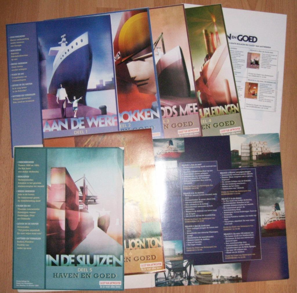 6 SUPPLEMENTS SUR LE PORT D'ANVERS GAZET VAN ANTWERPEN, Collections, Revues, Journaux & Coupures, Journal ou Magazine, 1980 à nos jours