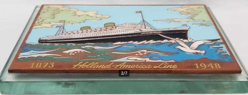 Presse-papier anniversaire de Holland America Line., Antiquités & Art, Enlèvement ou Envoi