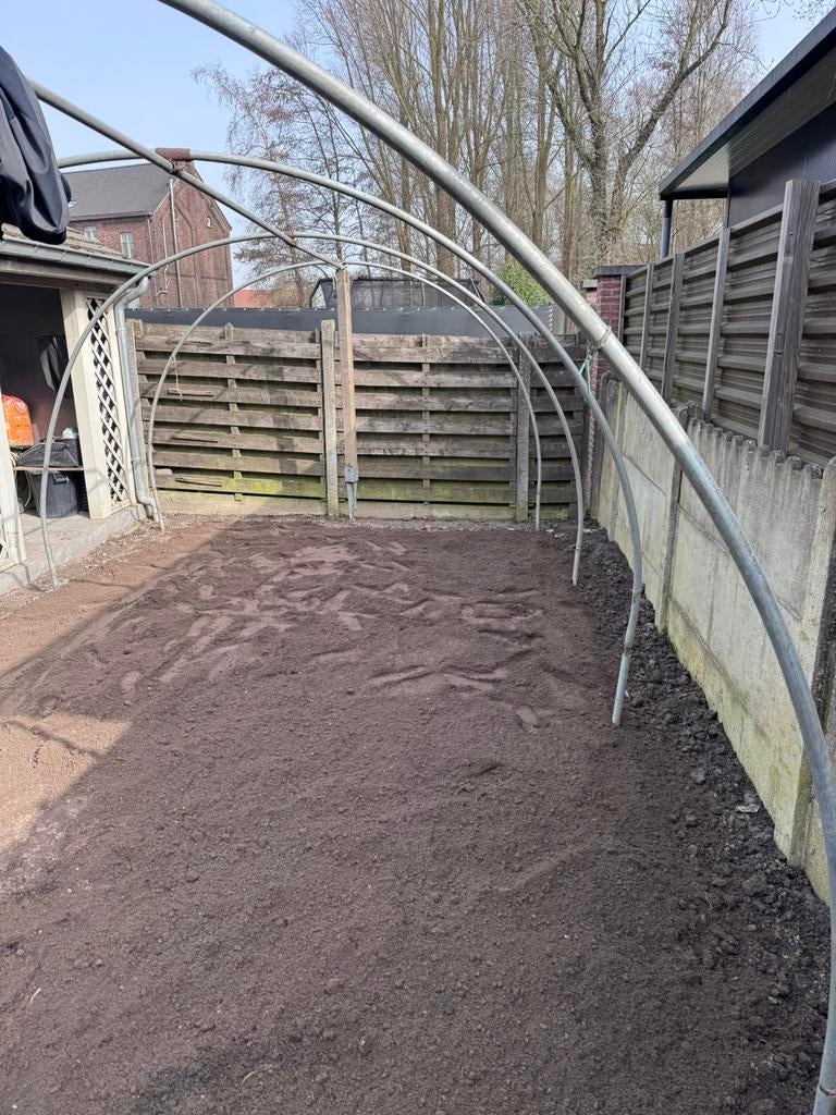 Metalen serre 6meter op 2meter, 3 meter hoog, Tuin en Terras, Overkappingen, Ophalen, Gebruikt, Serre