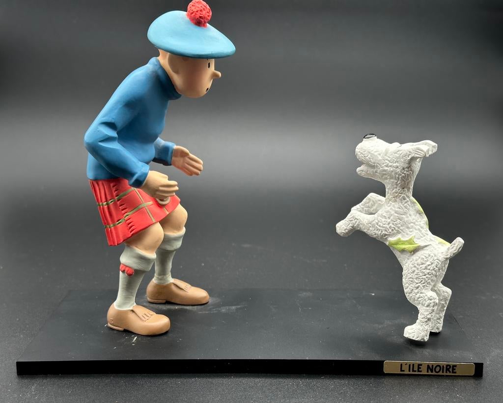 Statuette de Tintin et Milou Ile Noire (1993), Enlèvement ou Envoi, Tintin, Utilisé, Statue ou Figurine