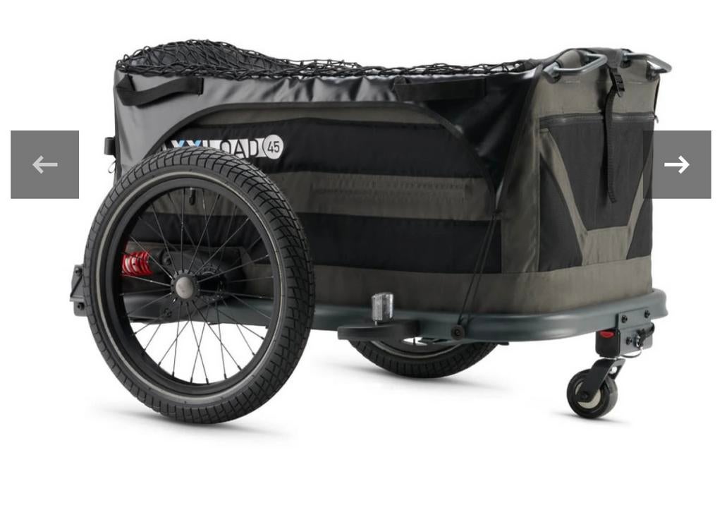 Lage en geveerde fietskar, Ophalen, Zo goed als nieuw