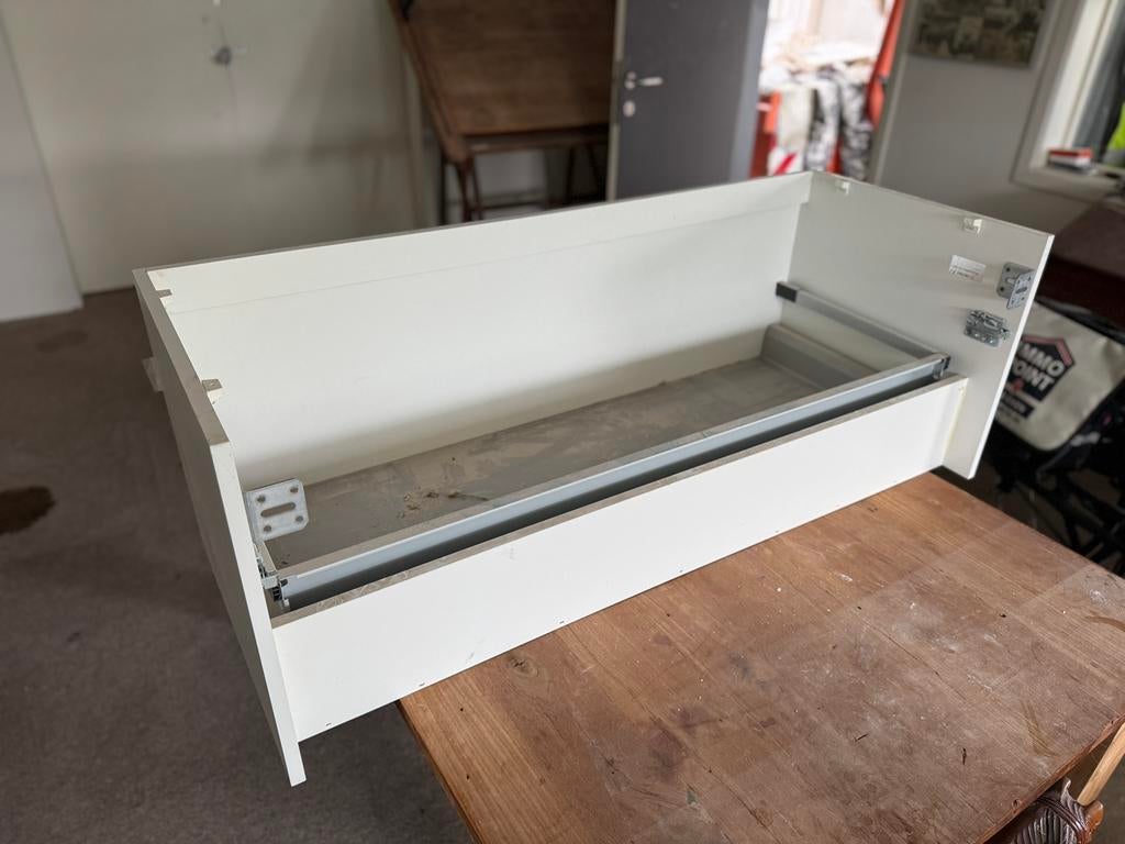 Wastafelmeubel Detremmerie wit, Maison & Meubles, 25 à 50 cm, Moins de 100 cm, Meuble lavabo, Comme neuf