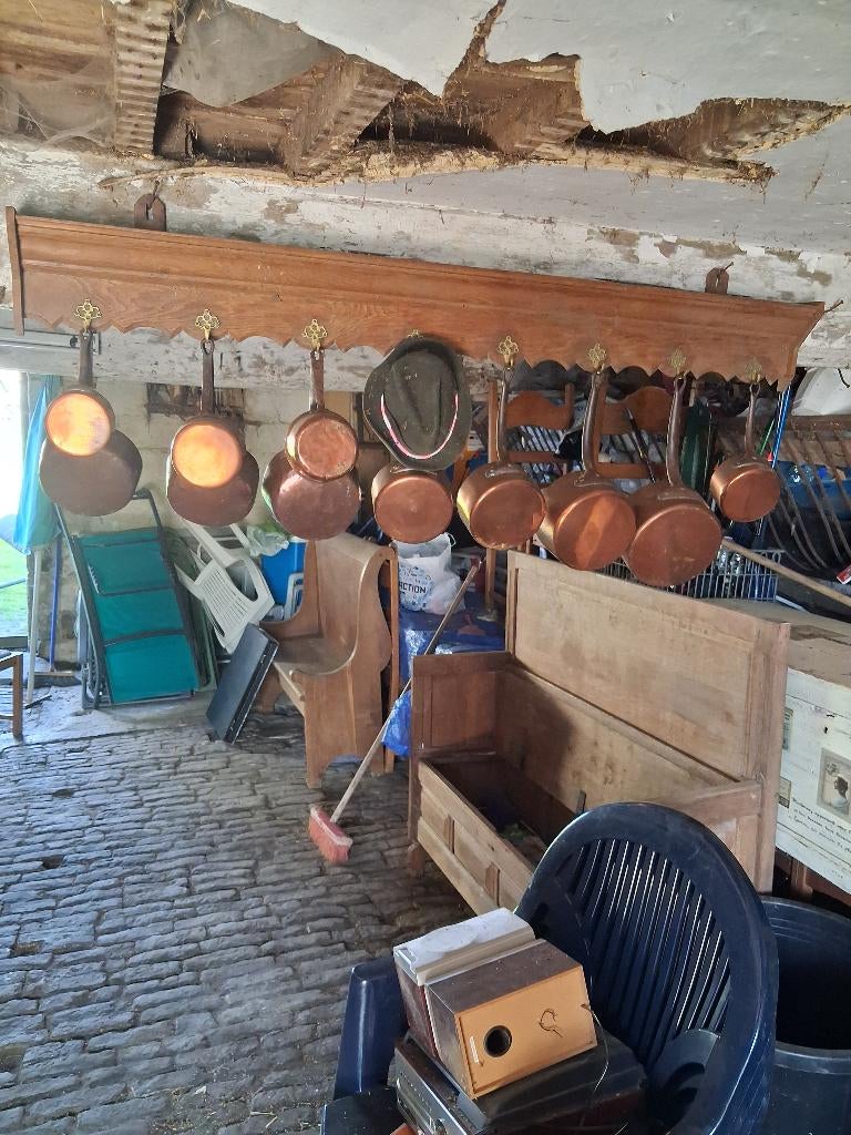 A vendre archelle avec poêlon, Antiquités & Art, Enlèvement, Cuivre