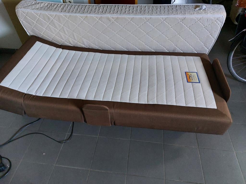 Ergosleep automatisch verstelbaar bed, Ophalen, 90 cm, Eenpersoons, Bruin