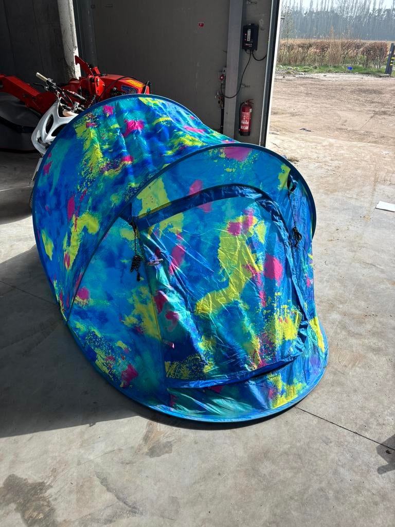 Blauwe tent 2 personen, Ophalen