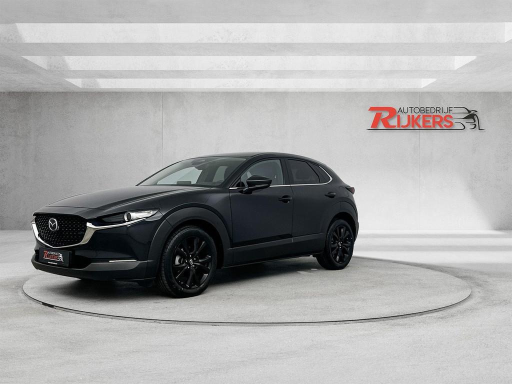 Mazda CX-30 2.5 e-SkyActiv-G M Hybrid Homura Autom,Camera A,, Auto's, Stof, Gebruikt, 4 cilinders, Zwart