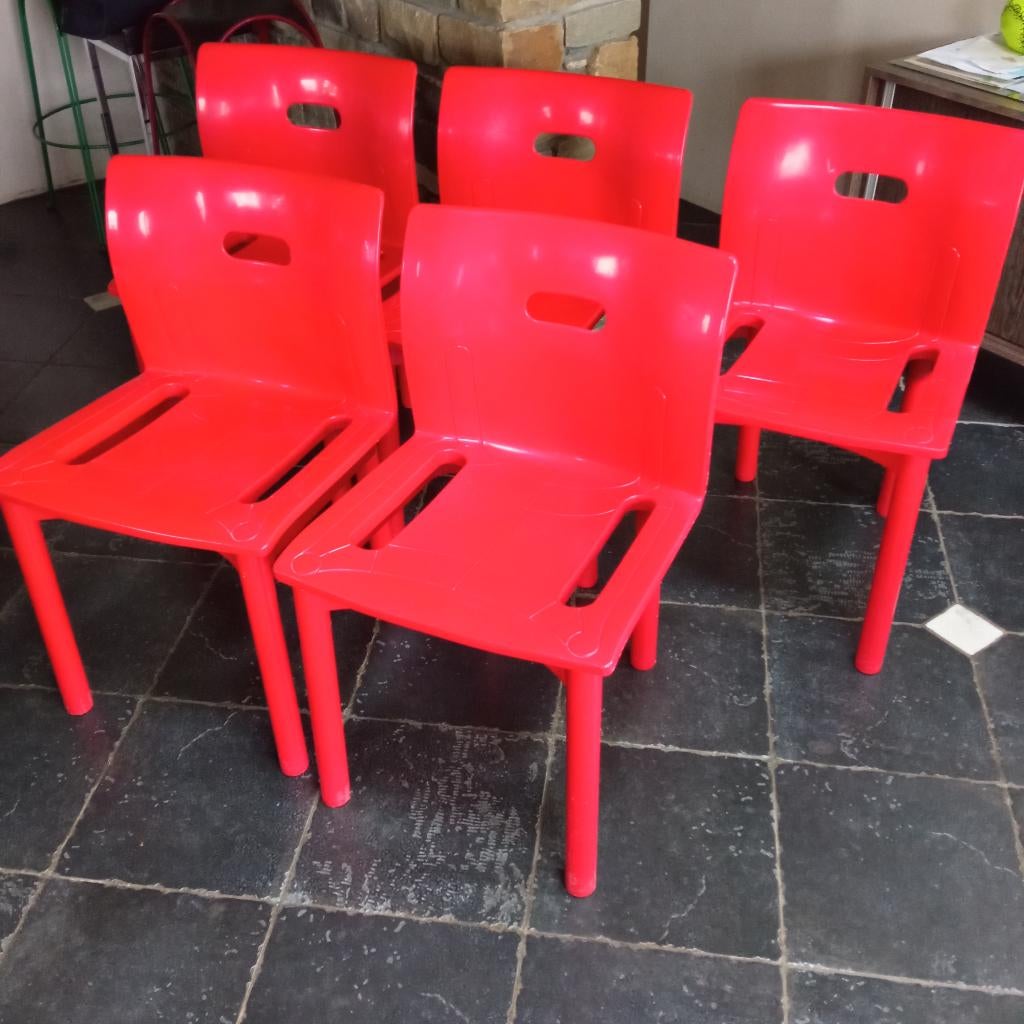 5 KARTELL stoelen, Huis en Inrichting, Stoelen, Ophalen, Kunststof, Gebruikt, VINTAGE