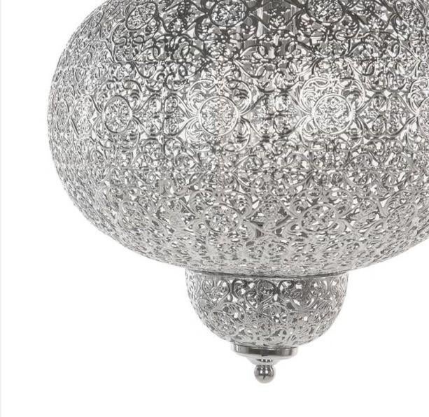 Searchlight hanglamp - zilver - E27 - Marokko, Ophalen of Verzenden, Zo goed als nieuw, Metaal, Arabisch _ Midden-Oosten _ Marokko