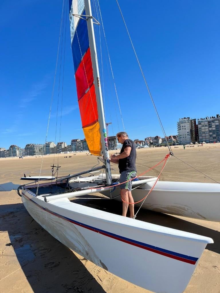 Prindle 18 rubberboot, catamaran, Ophalen, Gebruikt