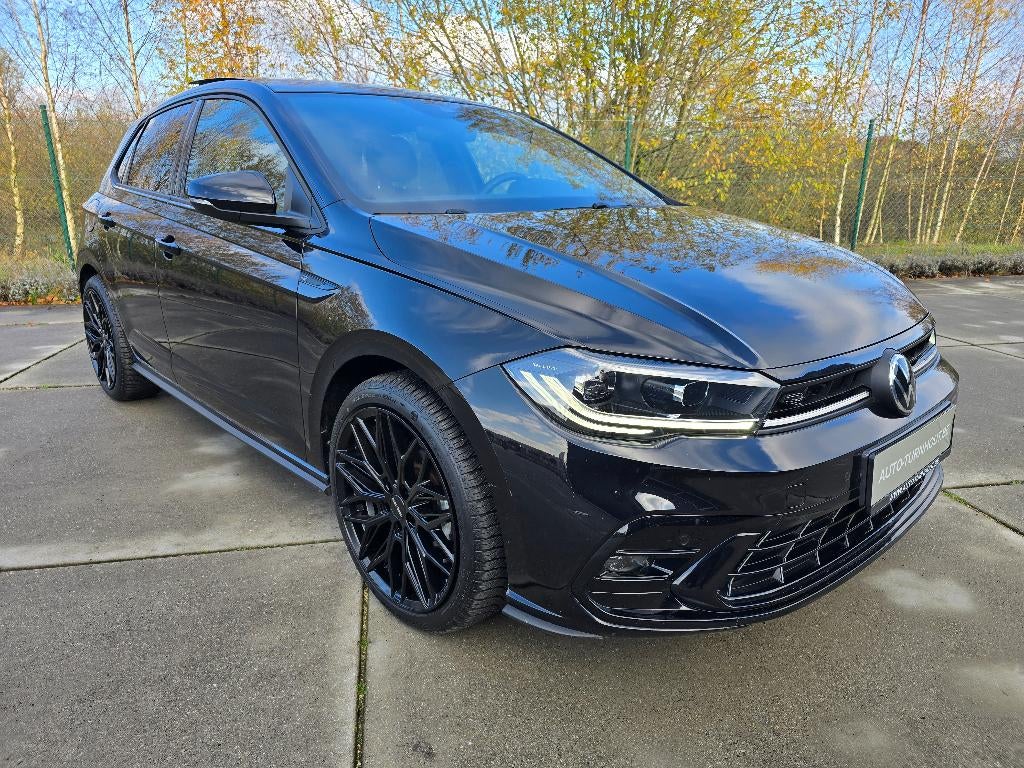 VW Polo 1.0 TSI R-Line Pano, Matrix, Virt Cockpit BTW Auto, Euro 6, Zwart, Bedrijf, Lichtsensor