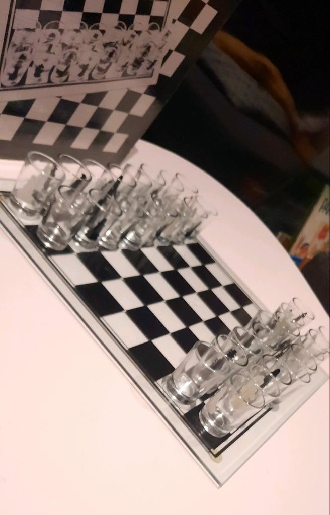 Schaakspel voor Drinkspel Set - Schaakbord in glas, Ophalen