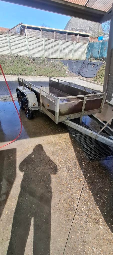 Aanhangwagen dubbelasser Remorque, Ophalen of Verzenden