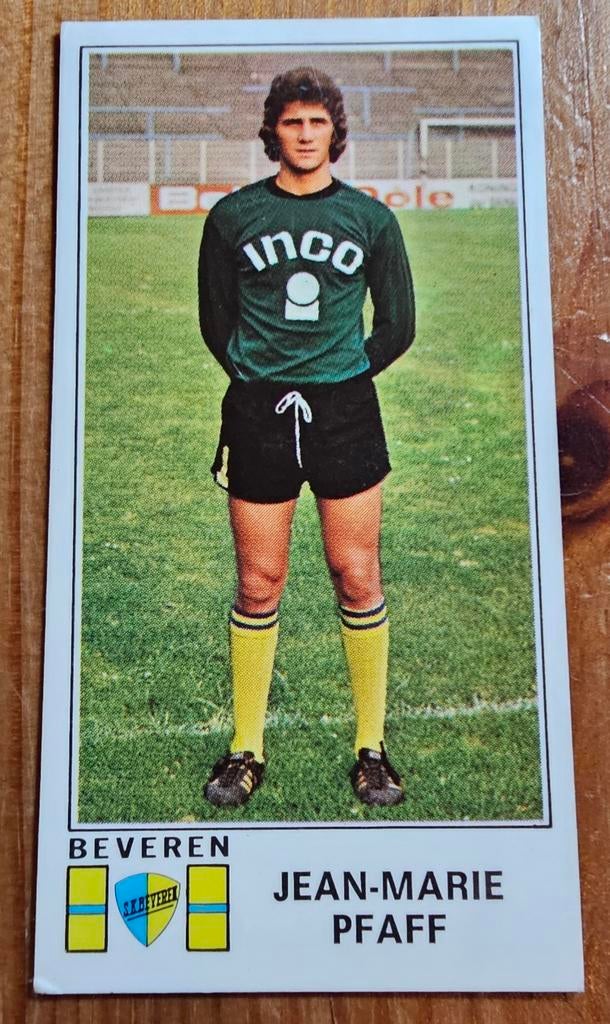 Panini Football 76 nr 99 Jean-Marie Pfaff Beveren ongebruikt, Ophalen of Verzenden, Zo goed als nieuw, Sticker