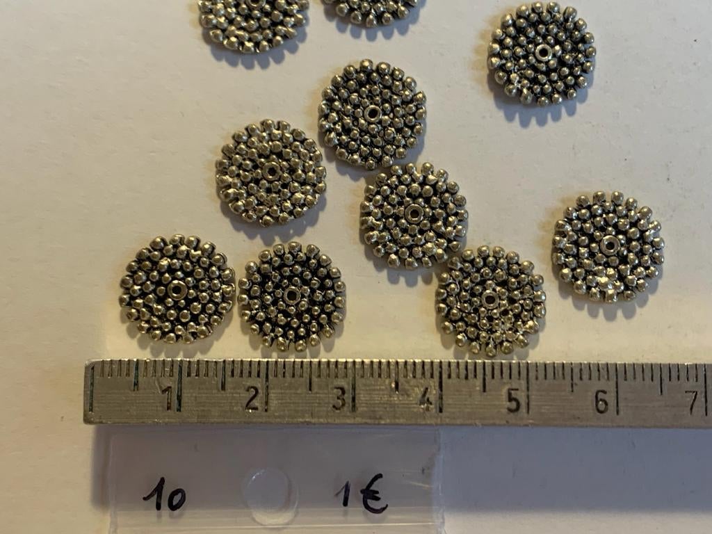 10 metalen tussenkraal, Enlèvement ou Envoi, Neuf, Entretoise ou Perle intermédiaire
