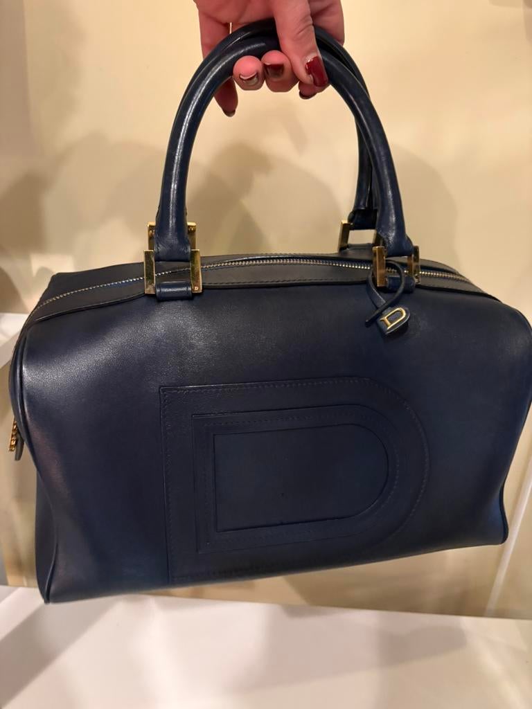 DELVAUX LOUISE BOSTON ALLURE marineblauw, Handtassen en Accessoires, Ophalen, Blauw, Handtas