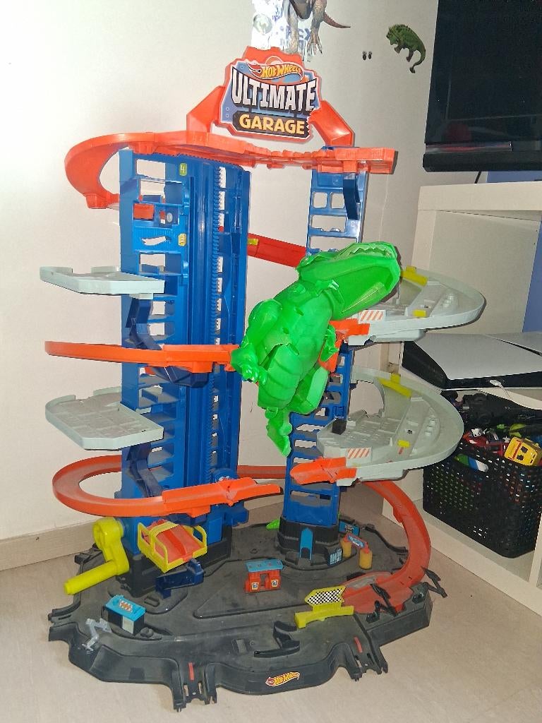 Racebaan, Kinderen en Baby's, Speelgoed | Racebanen, Ophalen, Zo goed als nieuw, Racebaan, Hot Wheels