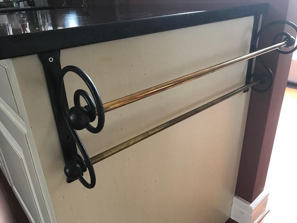 FLAMANT SMEEDIJZEREN HANDDOEKREK - HANDDOEKENREK koper, Ophalen of Verzenden, Nieuw, Zwart, Handdoekenrek