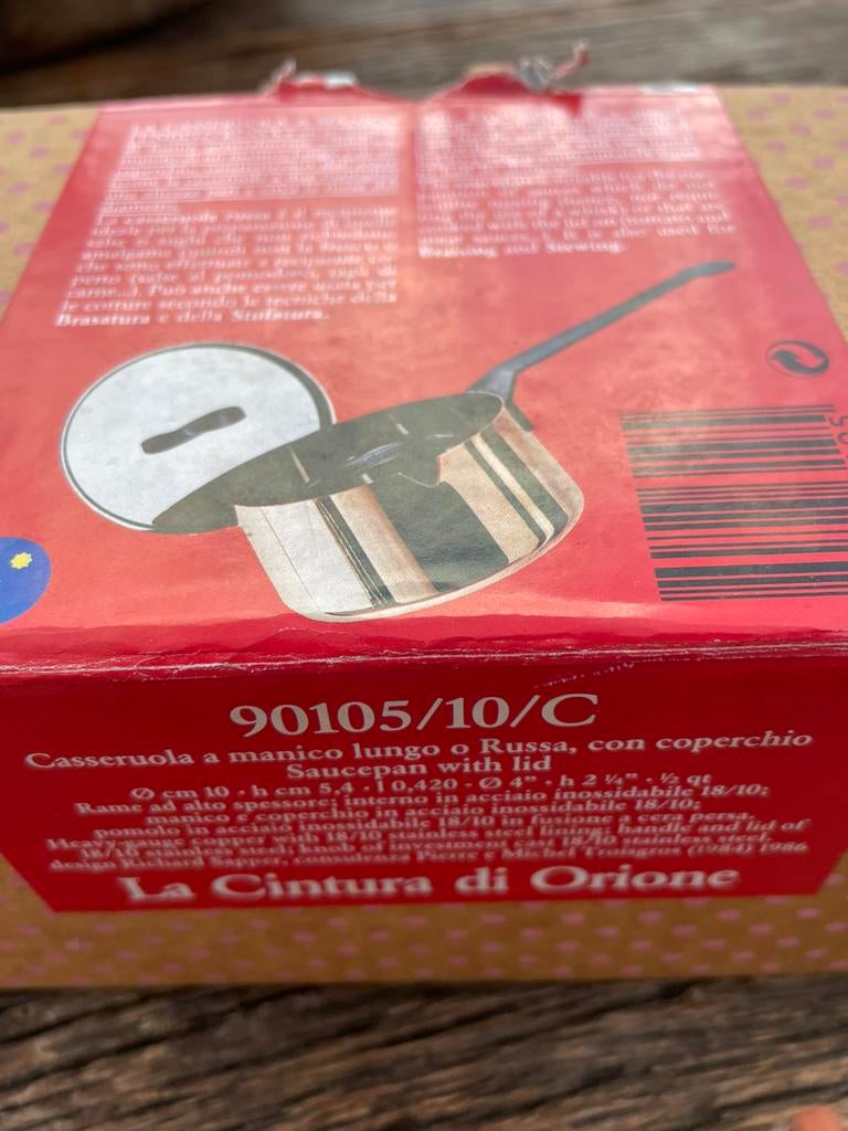 Alessi kookpot, Ophalen, Nieuw