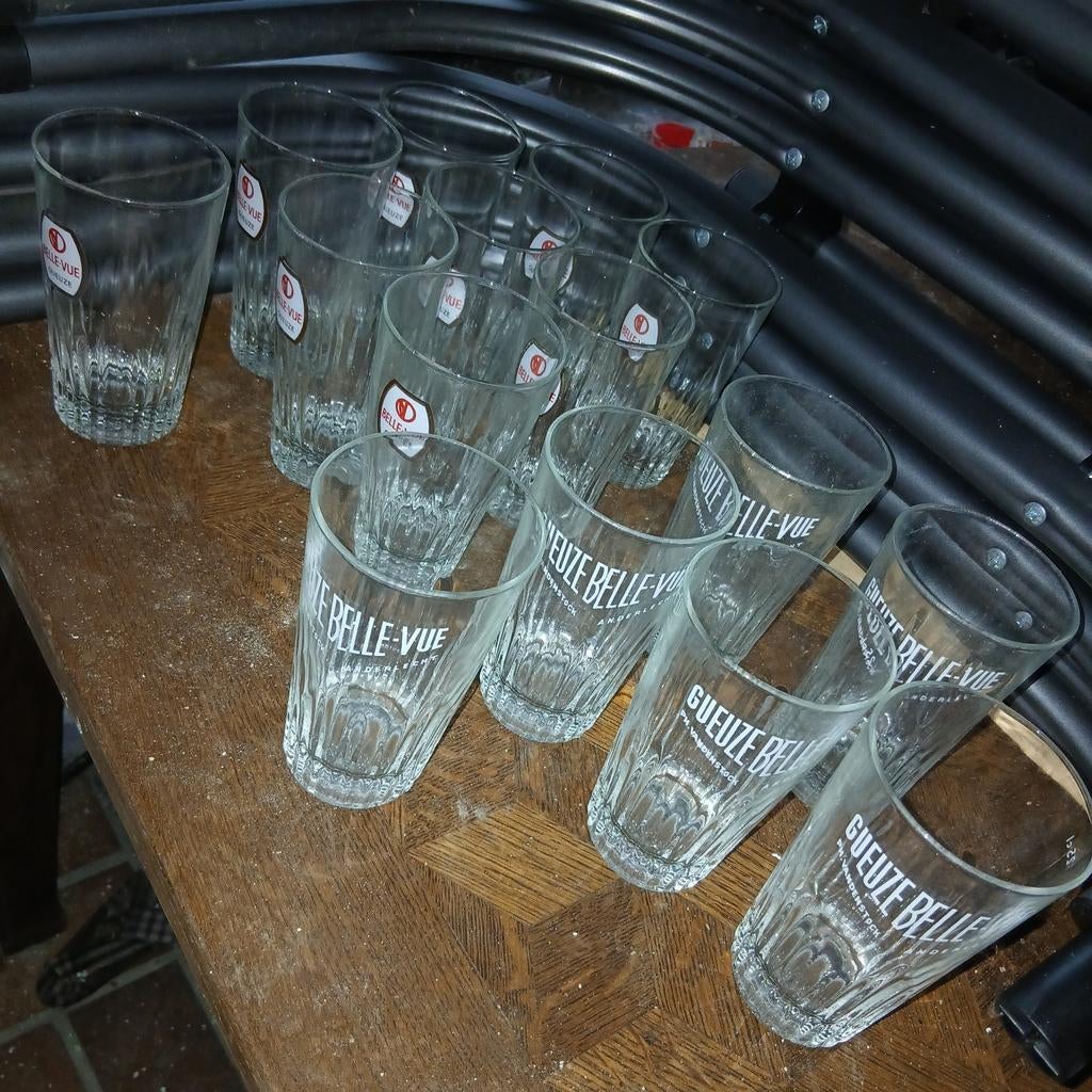 Belle Vue gueuze glazen, Ophalen of Verzenden