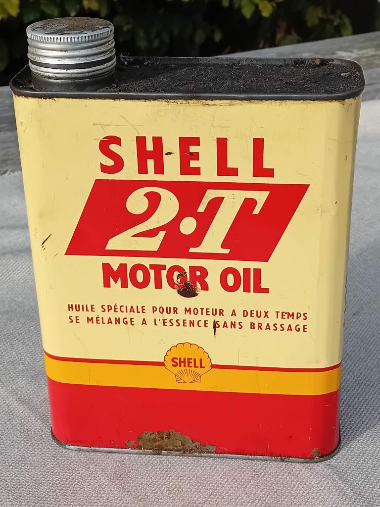 Zeldzaam olieblik SHELL 2T Motor Oil, Verzamelen, Ophalen of Verzenden, Zo goed als nieuw