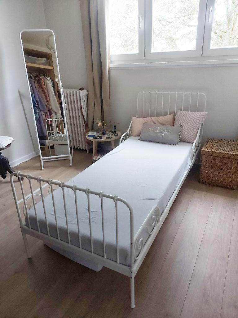 Lit évolutif + matelas 1 personne, Matelas, 70 à 85 cm, Comme neuf, Enlèvement
