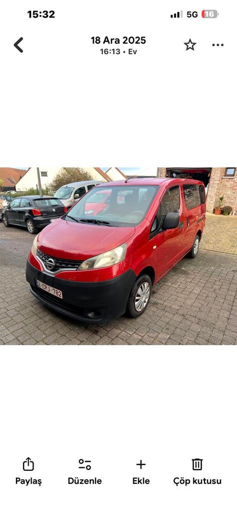 Benzine 1.6i benzine CT-OK Nissan nv200 minibus, Auto's, Euro 5, 1600 cc, Particulier, 6 deurs
