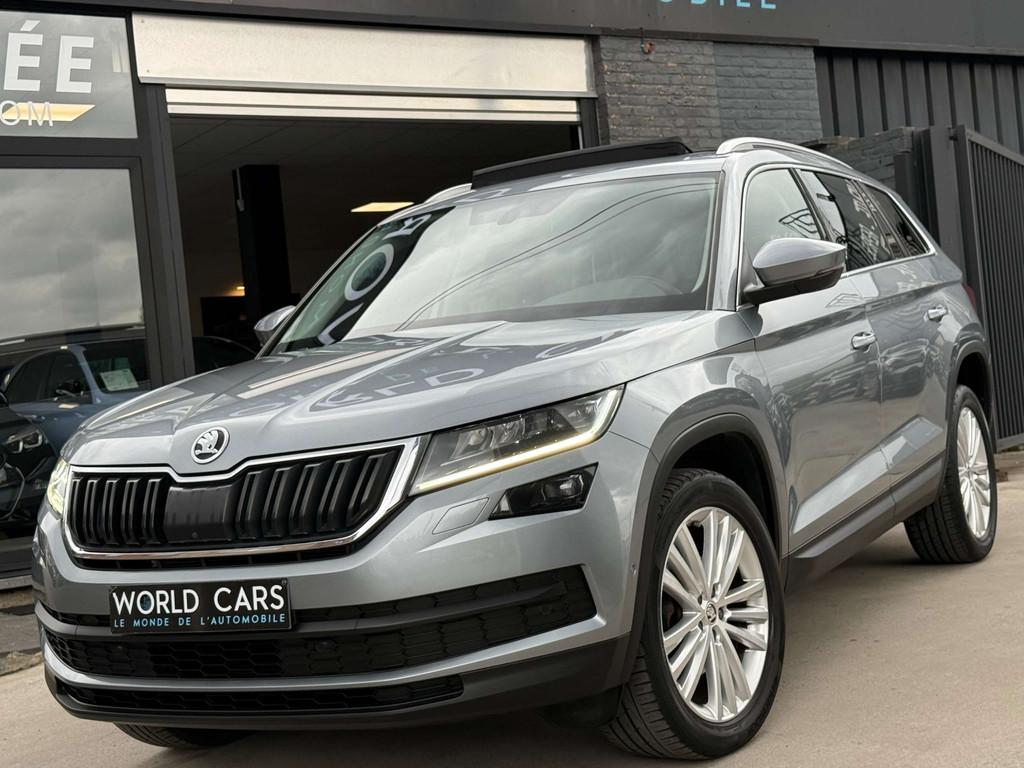 Skoda Kodiaq 2.0 CR TDi DSG TOIT PANO COCKPIT DISTRO CAM360, Auto's, Gebruikt, 4 cilinders, 7 zetels, Leder
