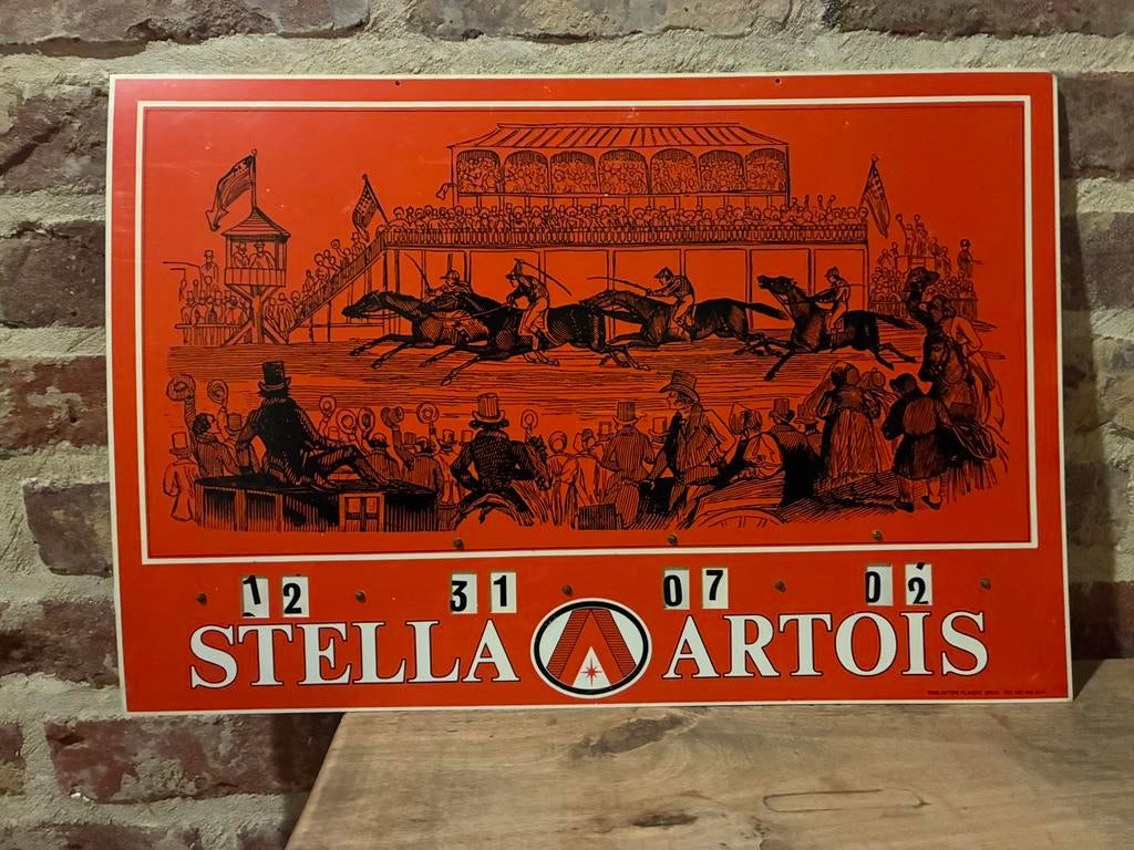 Stella Artois scorebord, Ophalen of Verzenden, Zo goed als nieuw, Reclamebord, Plaat of Schild, Stella Artois