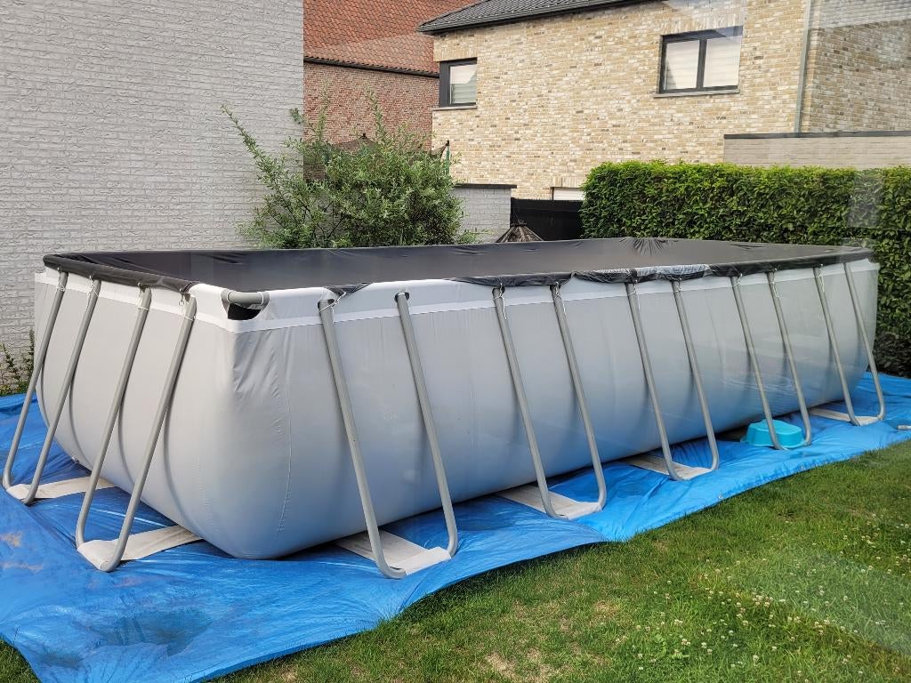 Zwembad bestway 6,4m x 2,7m met zandfilter + vele extra's, Tuin en Terras, Zwembaden, Gebruikt, 200 tot 300 cm, Rechthoekig, Ophalen