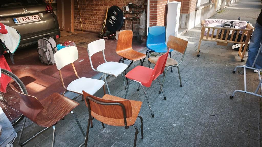 Lot de 8 chaises dépareillées, Enlèvement