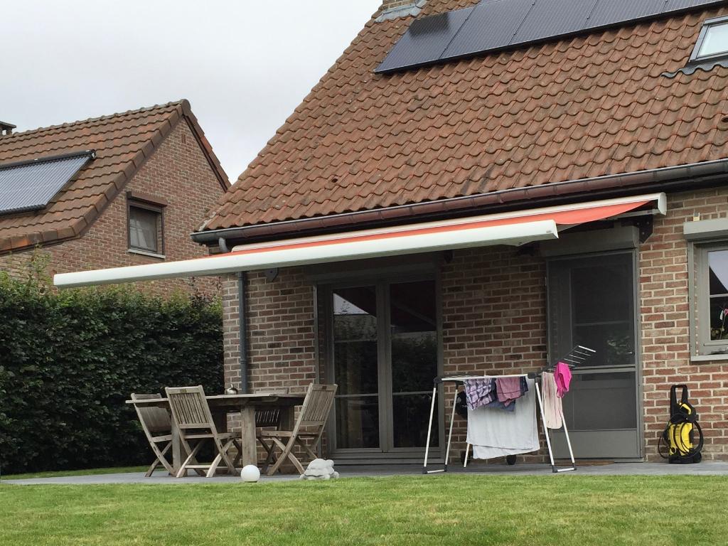 Store banne (marquise) 5m x 3m VENDU, Jardin & Terrasse, 300 cm ou plus, Enlèvement, Utilisé, 450 cm ou plus