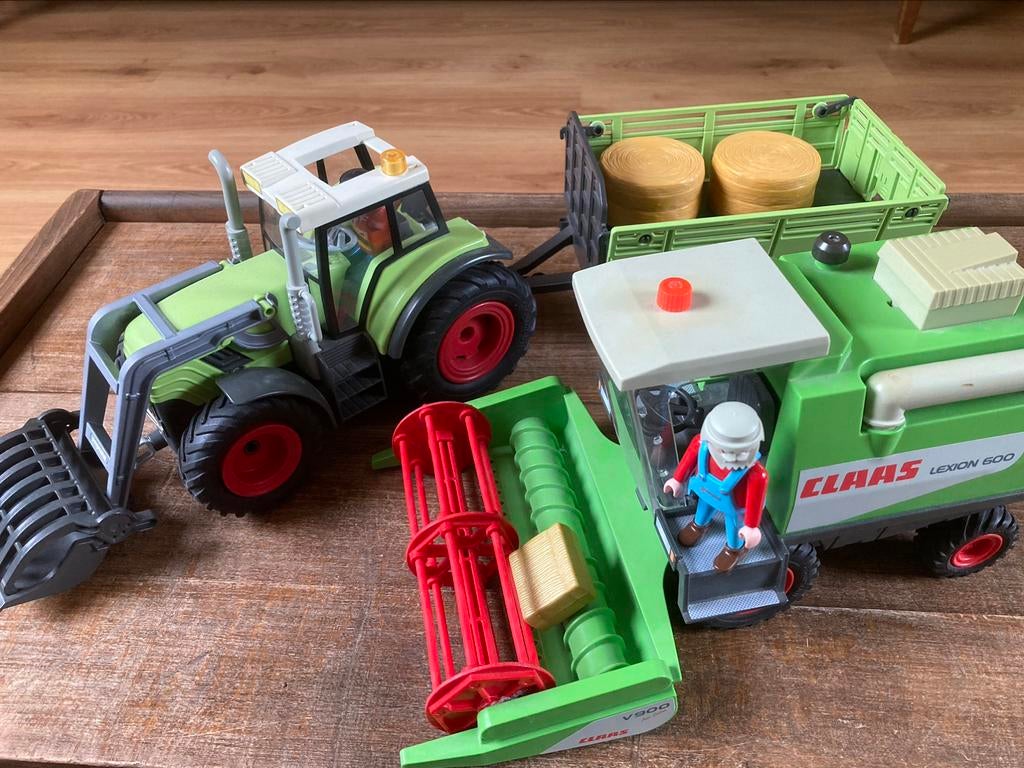 Tractor en oogstmachine Playmobil, Kinderen en Baby's, Ophalen, Gebruikt