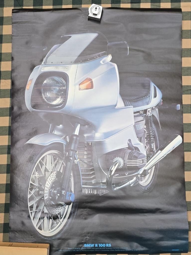 BMW R 100 RS poster 70x100, Enlèvement, Utilisé
