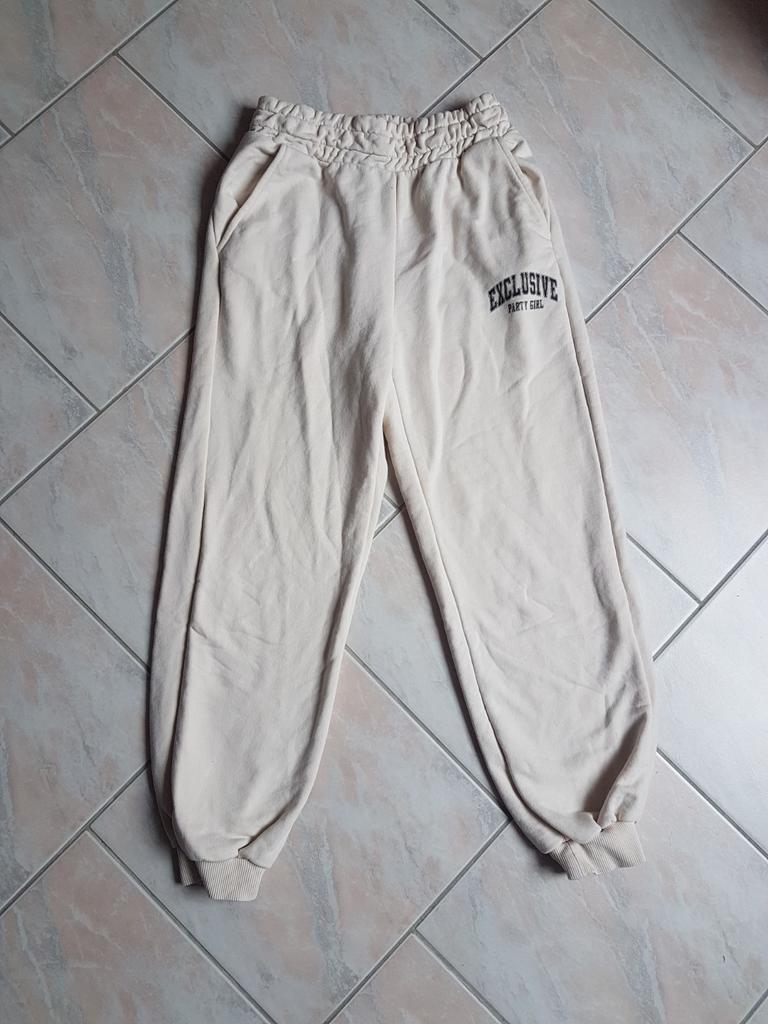 Jogging broek, Beige, Zo goed als nieuw, Maat 36 (S), Lang