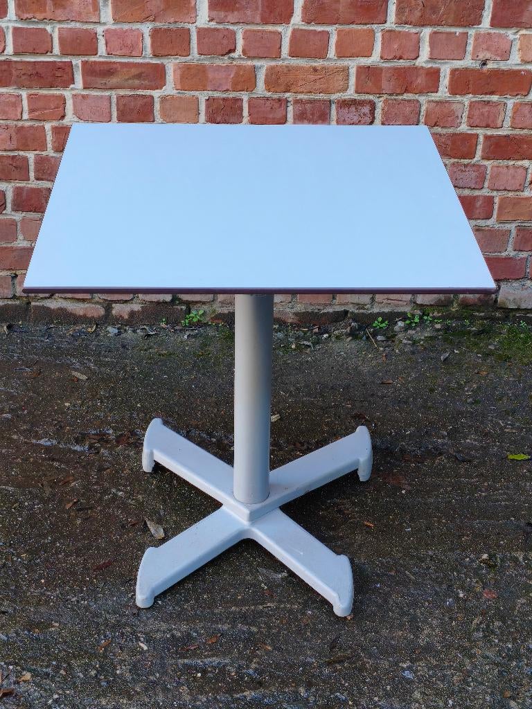 tables pliante de terrasse -marque Hilma- 2 pces dispos, Tuin en Terras, Tuintafels, Gebruikt, Vierkant, Metaal, Ophalen