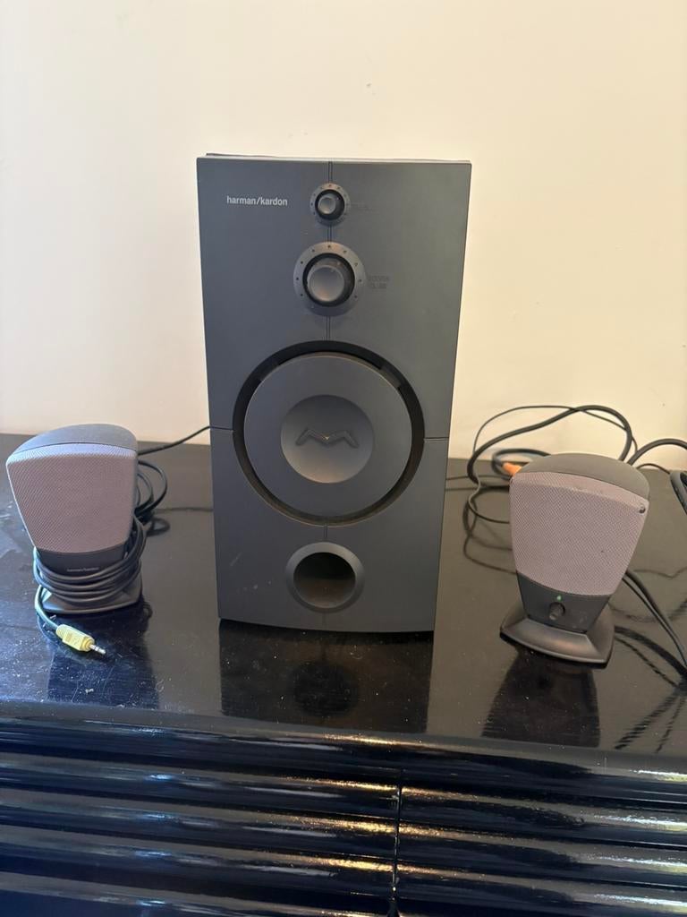 Harman Kardon type hk 395 donkergrijs - set, Audio, Tv en Foto, Luidsprekerboxen, Ophalen, Zo goed als nieuw, Minder dan 60 watt
