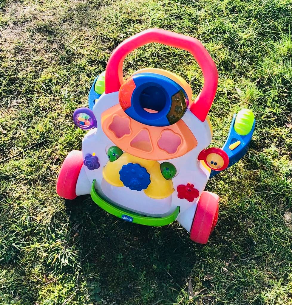 Jeu jouet trotteur pousseur chicco sonore bébé enfant, Enlèvement ou Envoi, Utilisé, Découverte, Sonore