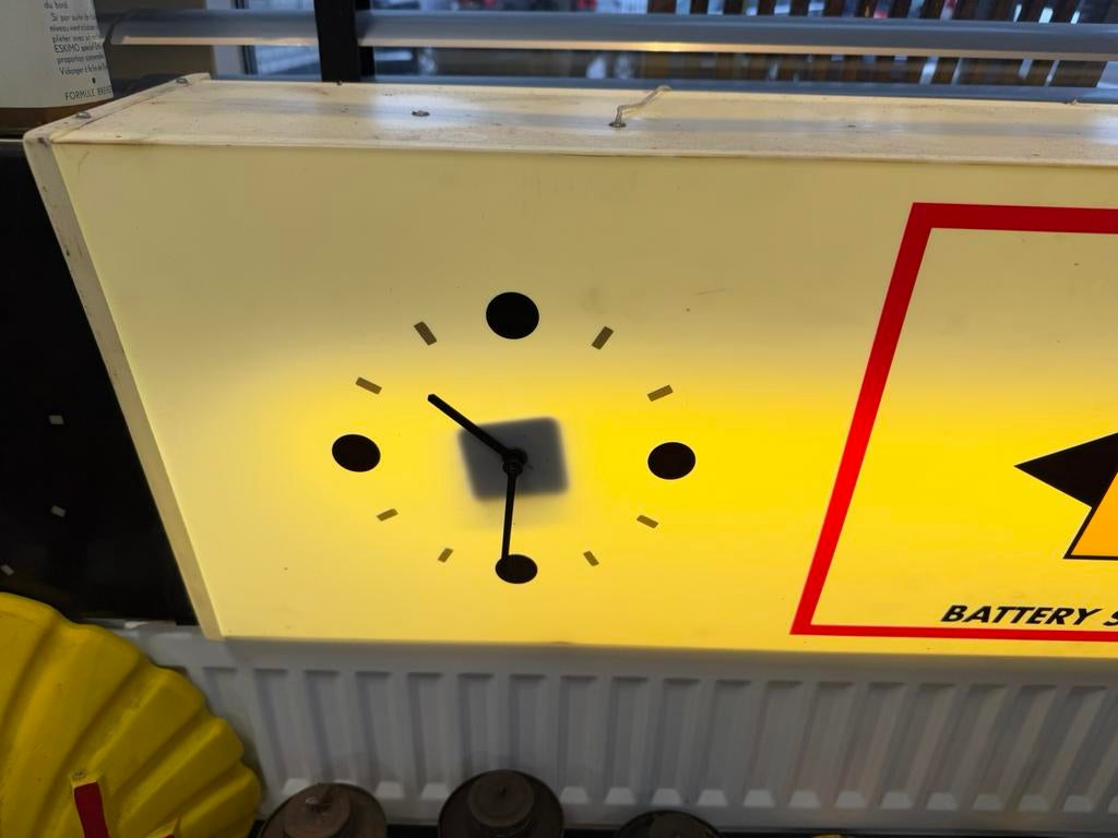 BSI Accu’s oude reclame lichtbak, Verzamelen, Ophalen, Gebruikt, Lichtbak of (neon) lamp