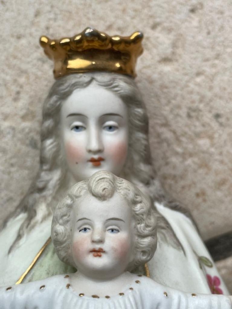 Vierge à l'enfant (en biscuit) TBE, Antiquités & Art, Antiquités | Objets religieux, Enlèvement