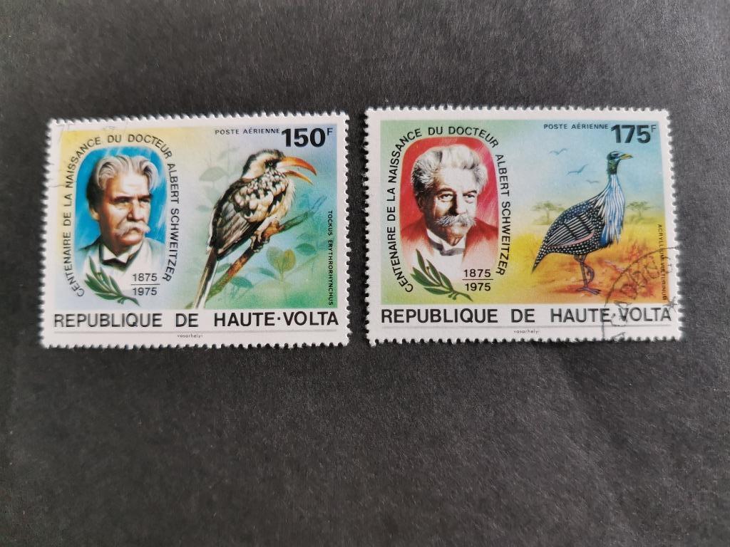 Haute-Volta 1975 - Albert Schweitzer - oiseaux, Enlèvement ou Envoi, Autres pays, Affranchi