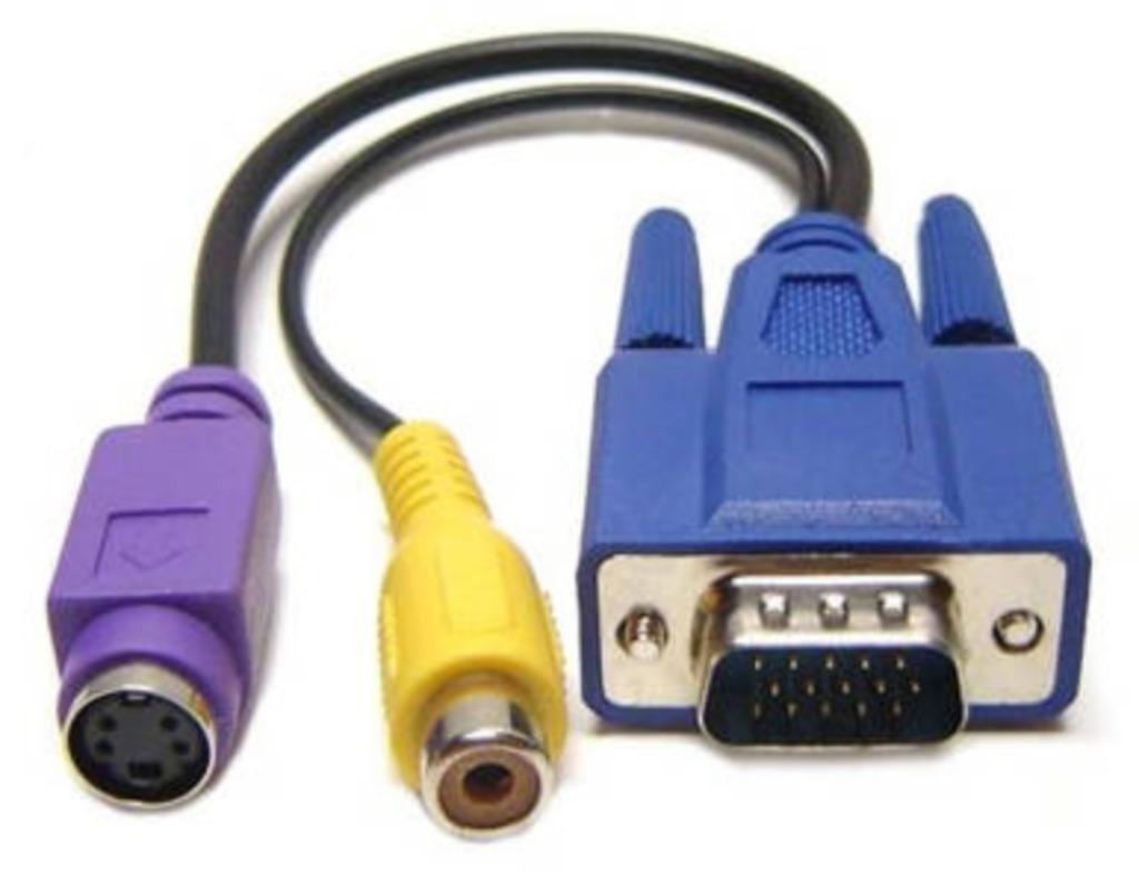 VGA naar S-video en Tulp Adapter Kabel, Computers en Software, Pc- en Netwerkkabels, Ophalen of Verzenden, Nieuw