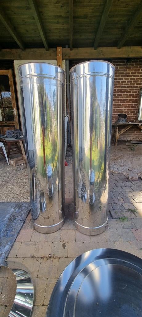 Conduit de fumée en acier inoxydable à double paroi, Bricolage & Construction, Tuyaux & Évacuations, Enlèvement, Utilisé