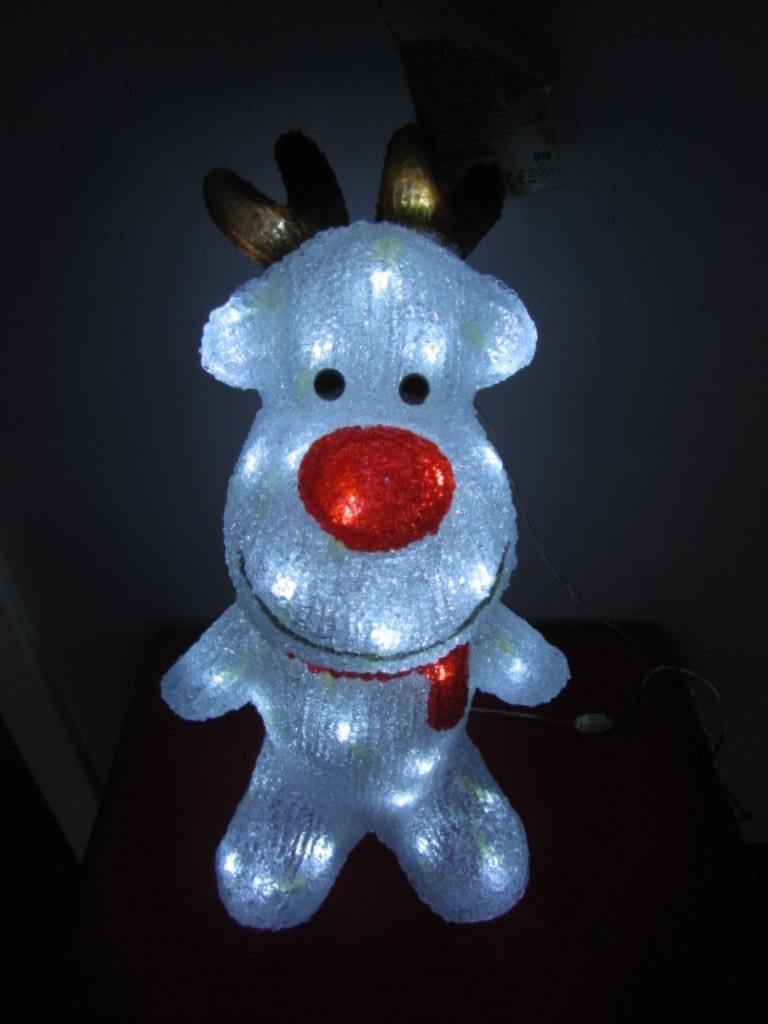 Kerstdecoratie - Rendier met verlichting - 60 Led -Kerstmis, Diversen, Kerst, Zo goed als nieuw, Ophalen of Verzenden