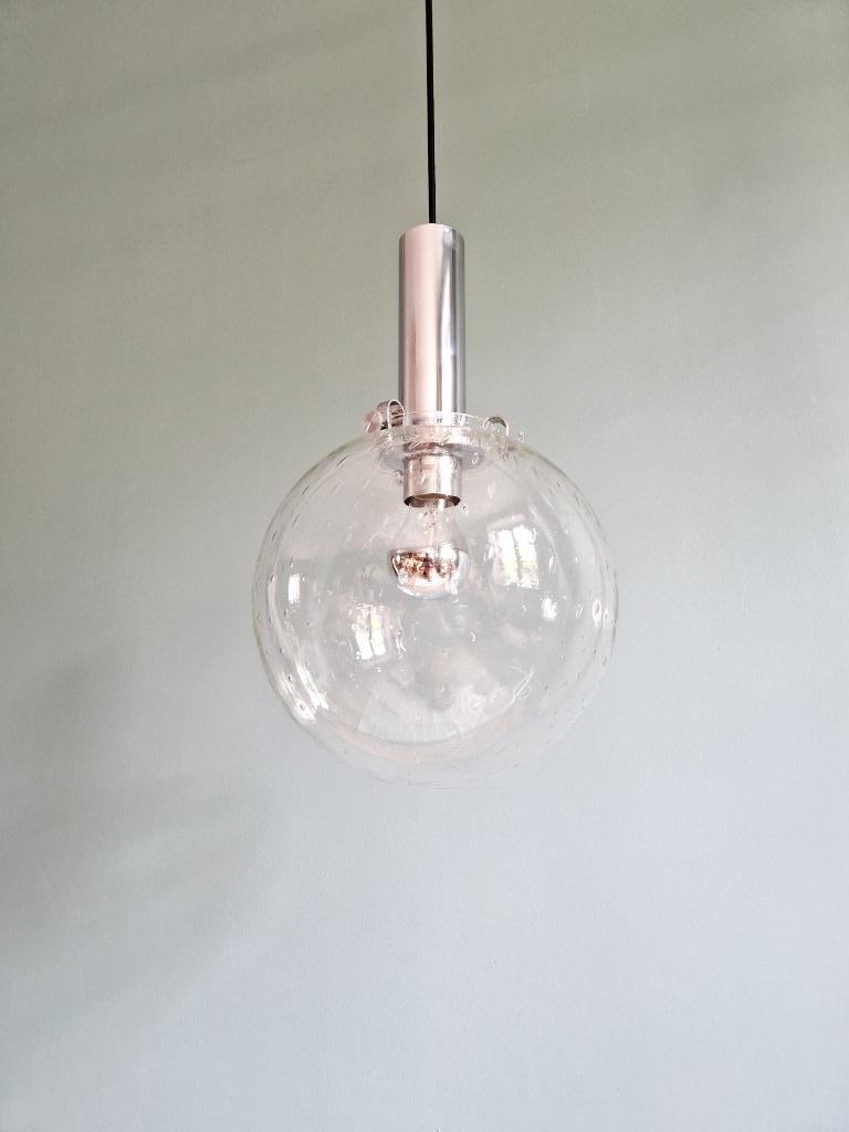 Suspension Space Age en verre soufflé bullé, années 70, Enlèvement ou Envoi