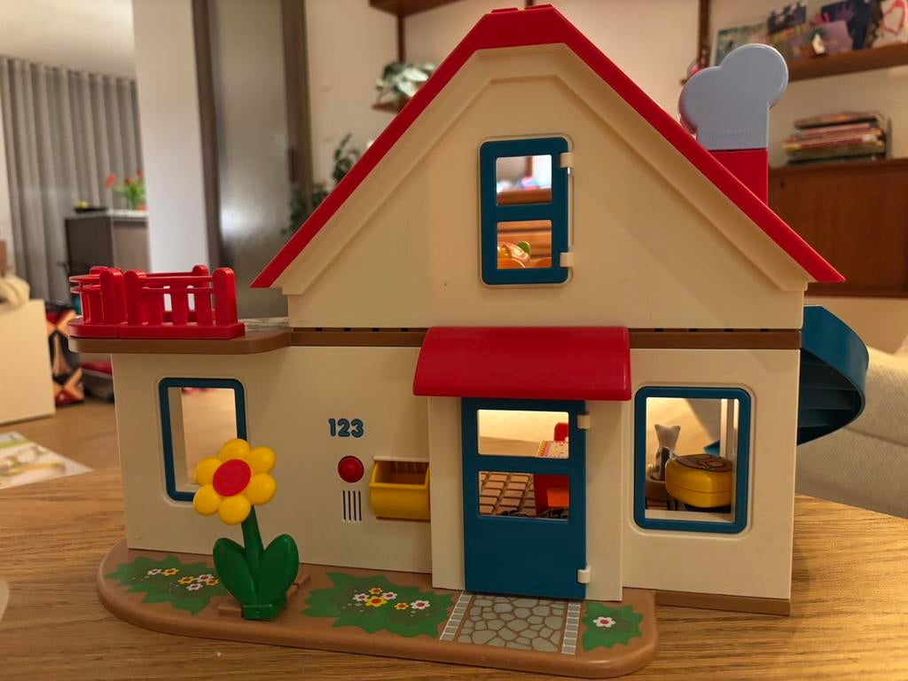 Huisje Playmobil 123, Kinderen en Baby's, Speelgoed | Playmobil, Ophalen, Gebruikt, Complete set