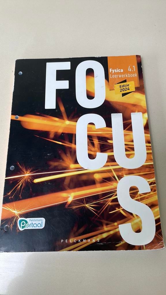 Focus Fysica 4.1 Leerwerkboek (editie 2024) (incl. Pelckmans, Boeken, Ophalen, Nederlands