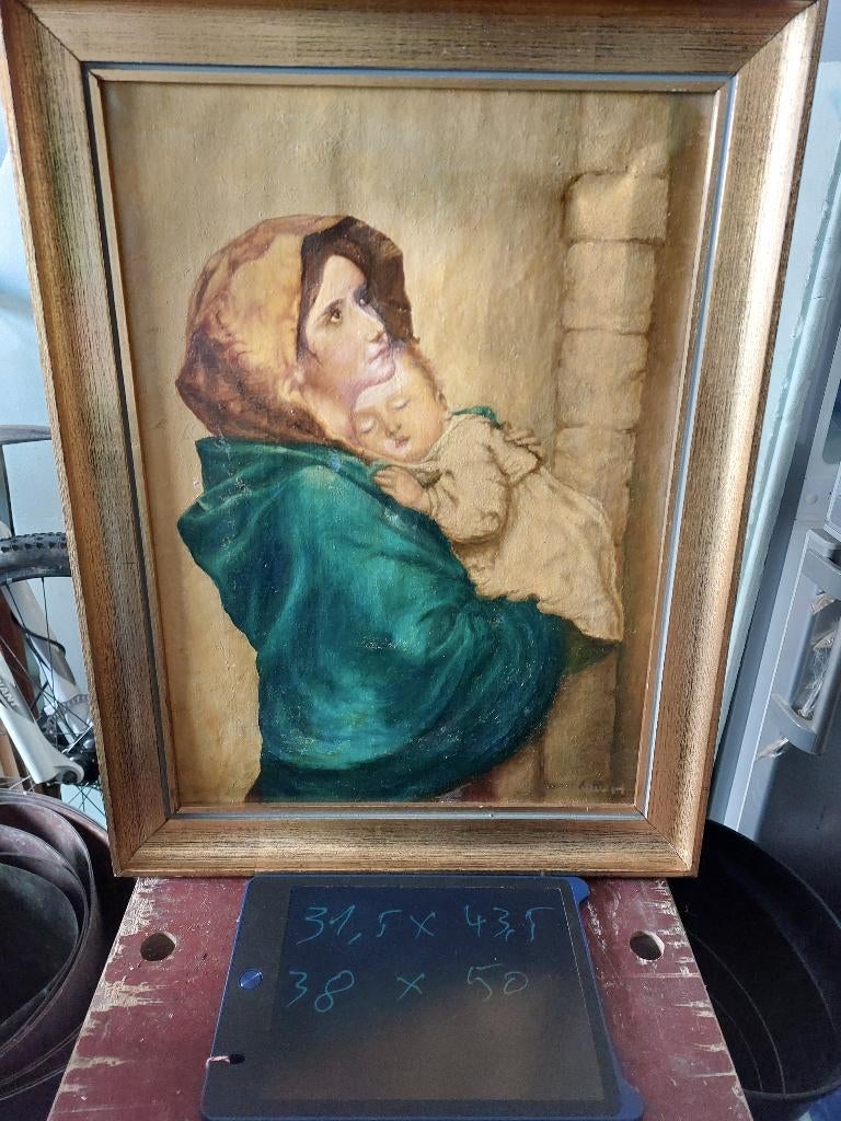 Kader met olieverfschilderij, Ophalen